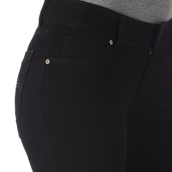 LADIES WRANGLER BLACK DENIM JEANS