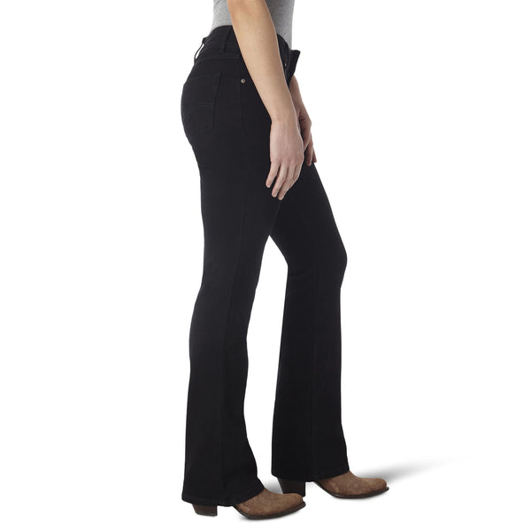 LADIES WRANGLER BLACK DENIM JEANS