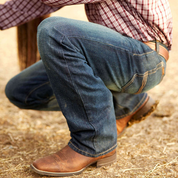 MENS ARIAT M7 SLIM FIT STRAIGHT LEG DENIM JEANS COLTRANE