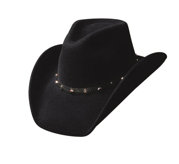 THUNDERBIRD BLACK FELT RIMMED HAT