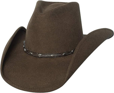 THUNDERBIRD BROWN FELT RIMMED HAT
