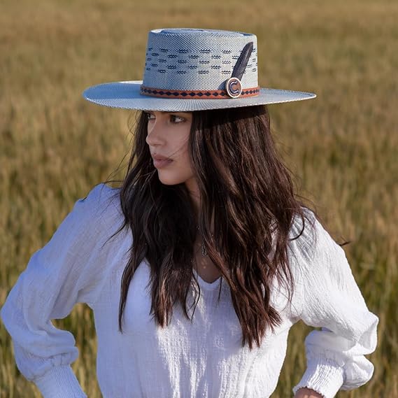 CHARLIE 1 HORSE BLUE ROAN STRAW HAT