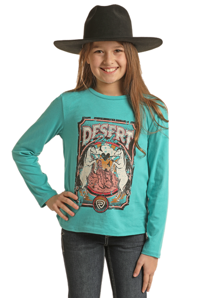 GIRLS LONG SLEEVE GRAPHIC TEE