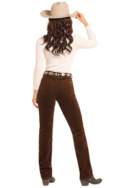 LADIES CORDUROY MODEST BOOTCUT JEANS