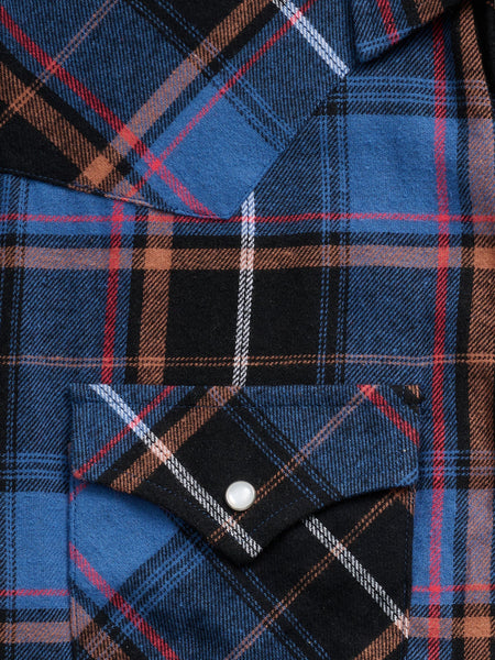 MENS ELY CATTLEMEN LIGHT PLAID FLANNEL SNAP SHIRT