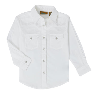 GIRLS WHITE WESTERN SNAP SHIRT