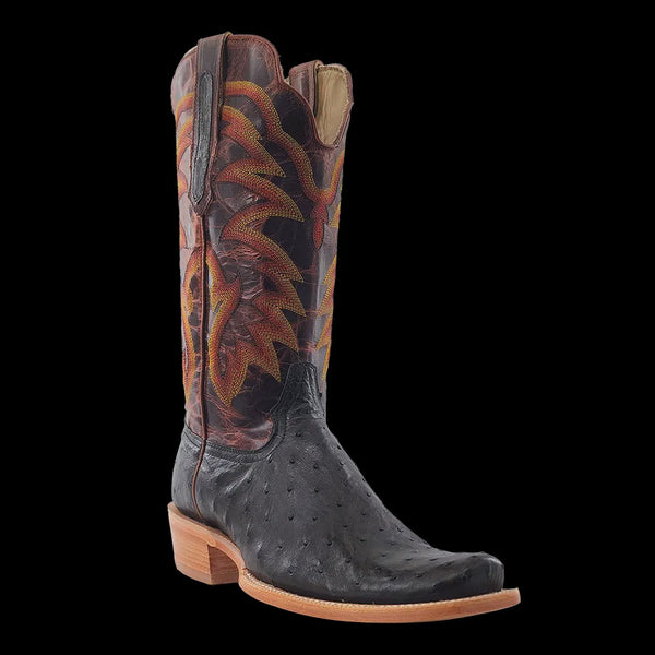 NICOTINE FULL QUILL OSTRICH/COGNAC CRAZY DOG