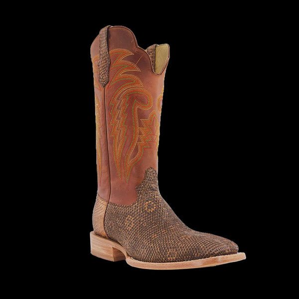 MENS COGNAC RING TAIL LIZARD BOOTS