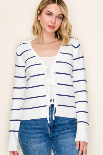 LADIES OPEN FRONT LONG SLEEVE CARDIGAN