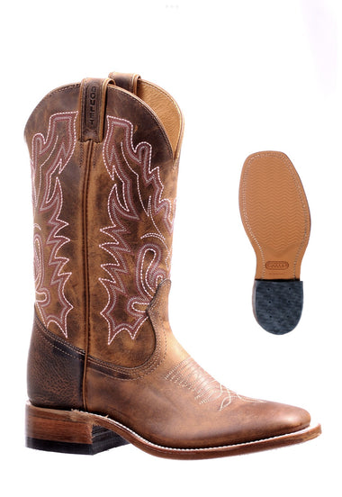 LADIES RUSTICO TANG WIDE SQ TOE BOOTS