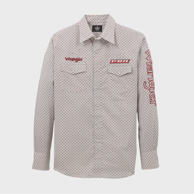 MENS WRANGLER PBR LOGO LS SHIRT