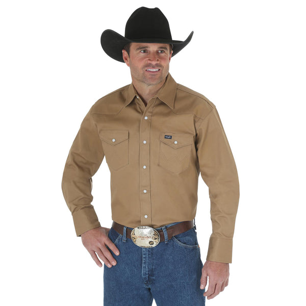 MENS COTTON WRANGLER WESTERN WORK SHIRT