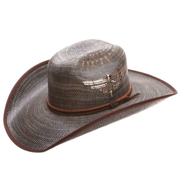 BENT RAIL BROWN BARREL STRAW HAT