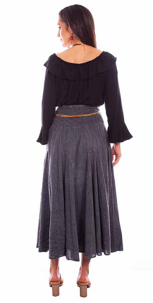 Ladies Acid Wash Full Length Skirt
