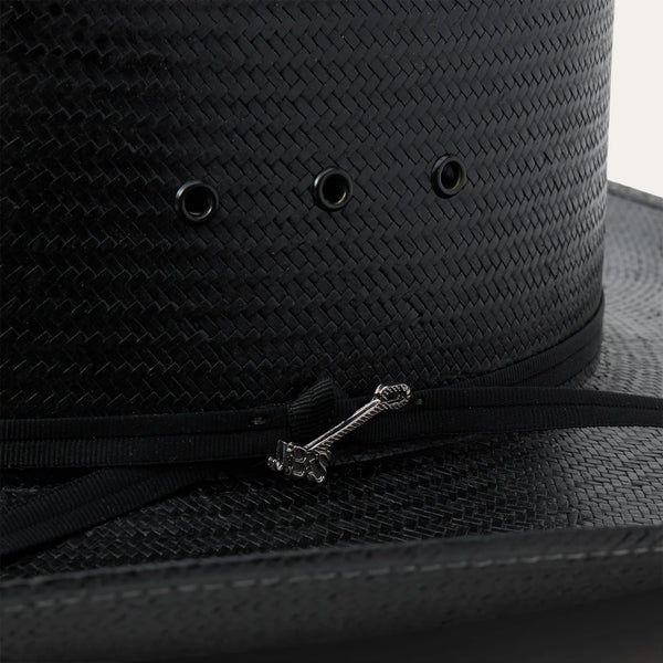 STETSON COAL MINE BLACK STRAW HAT