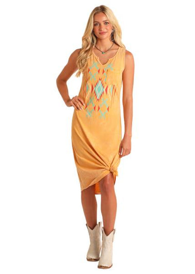 JUNIORS SOUTHWEST TANK DRESS