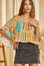 JUNIORS FLOWY TOP WITH  ANGEL BELL SLEEVES