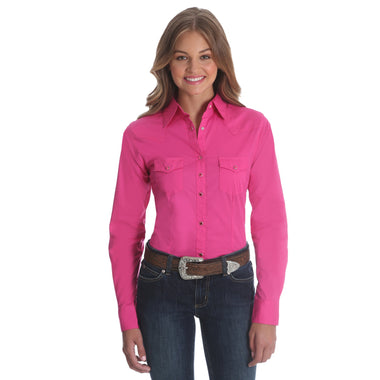 PINK RIDING SHIRT W/SNAPS