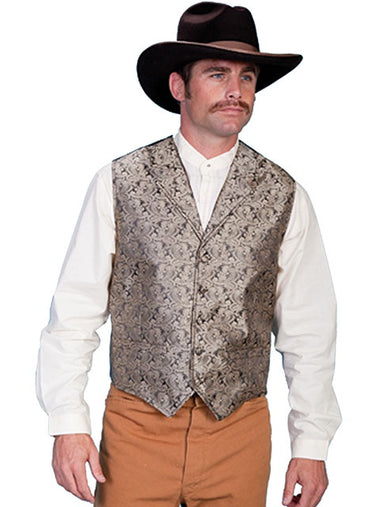 MENS PAISLEY VEST WITH ADJUSTABLE BACK STRAP