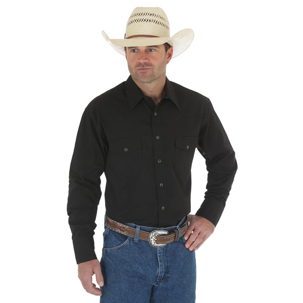 WRANGLER BLACK LONG SLEEVE SHIRT