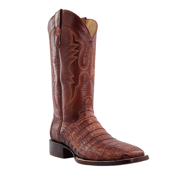 MENS ANTIQUE COGNAC CAIMAN TAIL/ANTIQUE TAN GOAT