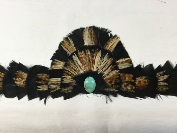 HB CROWN BLK W/ TURQ STONE