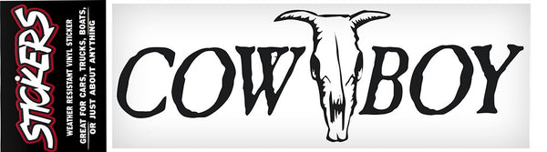COWBOY STEER STICKER