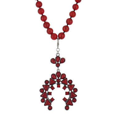 Attitude Fiery Squash Blossom Necklace