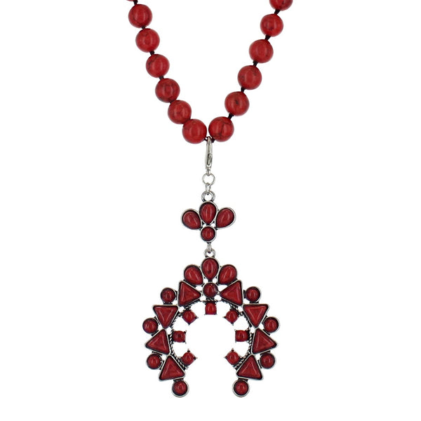 Attitude Fiery Squash Blossom Necklace