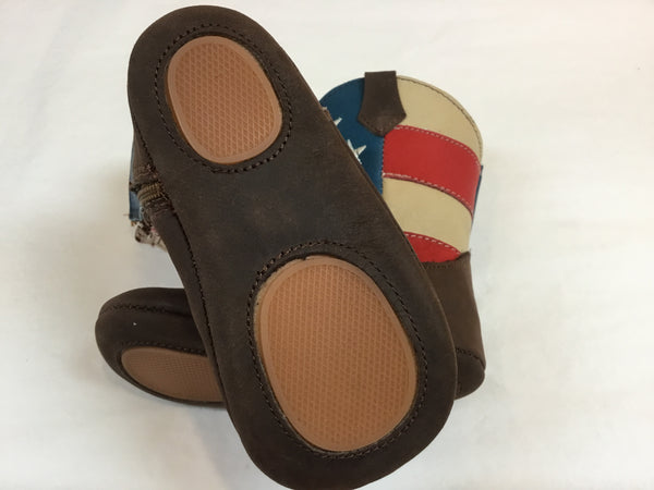 REDHAWK LEATHER STAR & STRIPES BABY BOOTS