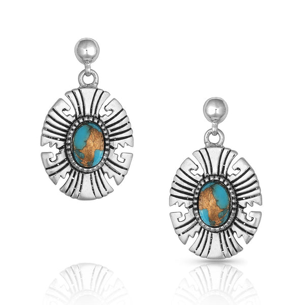 Geometric Turquoise Earrings
