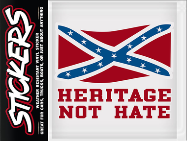 HERITAGE NOT HATE REBEL STICKER