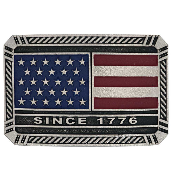 American Flag Attitude Belt Buckle