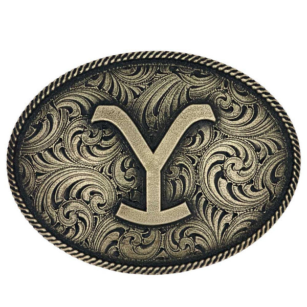 Yellowstone Filigree Oval Belt Buckle