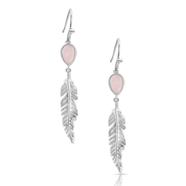 Dreamy Rose Feather Necklace