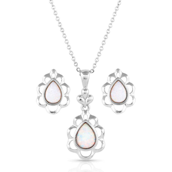 Mystic Snowdrop Opal Jewelry Set