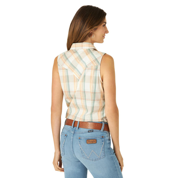 LADIES SLEEVELESS WESTERN SHIRT