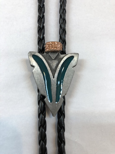 ARROWHEAD BOLO TIE TURQ EPOXY