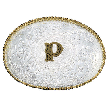 Two Tone Initial P Buckle