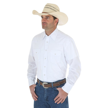MENS WRANGLER MENS WHITE LONG SLEEVE