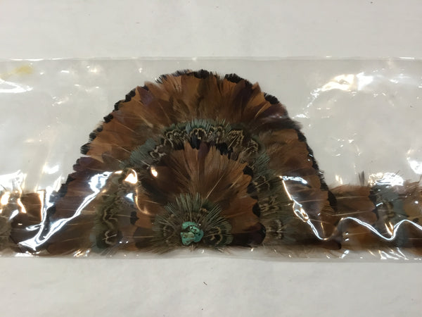 HB CROWN FTHR BRN/BLUE PH