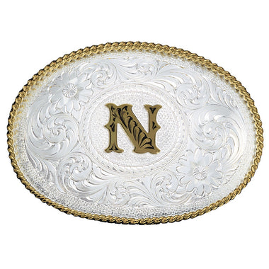 Two Tone Initial N Buckle