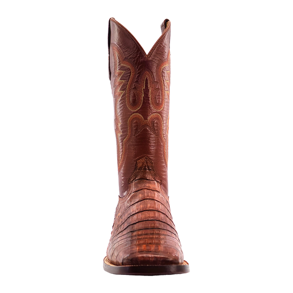 MENS ANTIQUE COGNAC CAIMAN TAIL/ANTIQUE TAN GOAT