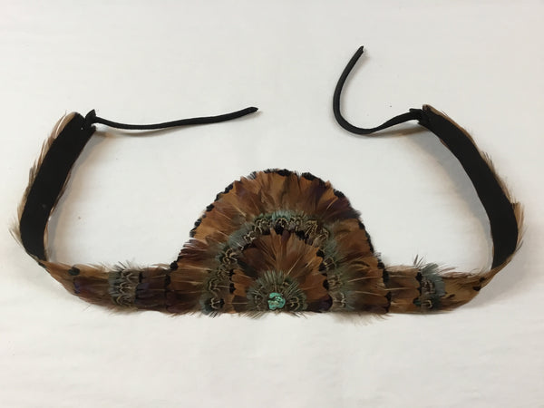 HB CROWN FTHR BRN/BLUE PH