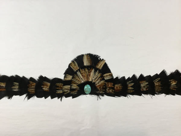 HB CROWN BLK W/ TURQ STONE