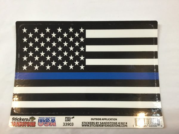 BLUE LINE FLAG STICKER