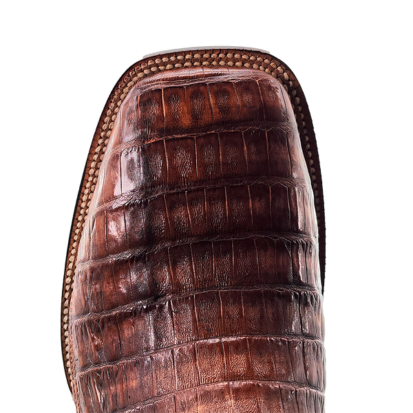 MENS ANTIQUE COGNAC CAIMAN TAIL/ANTIQUE TAN GOAT