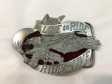 LIVE TO RIDE BELT BUCKLE