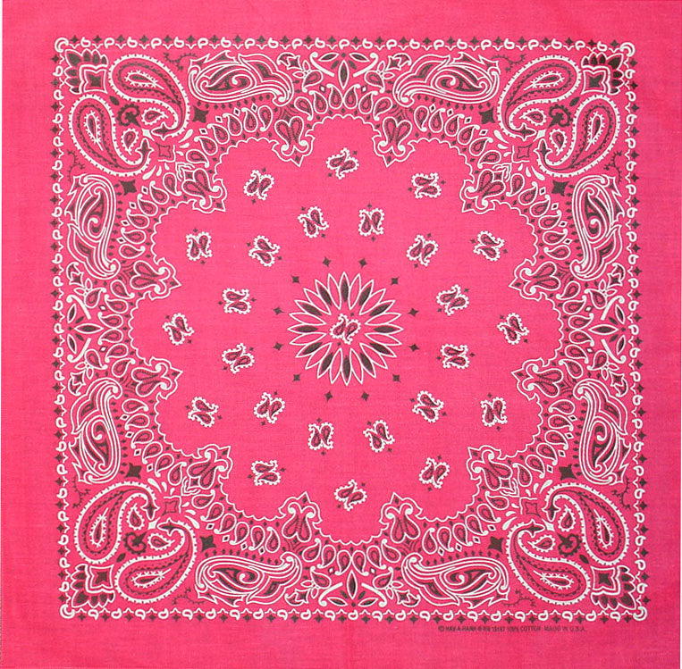 thumbnail image 2 of 22x22 Black Paisley Bandana – Unisex Cotton Style Bandanna 2 of 6