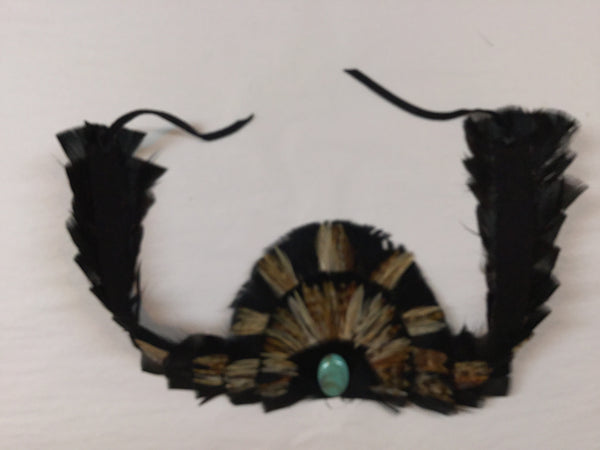 HB CROWN BLK W/ TURQ STONE